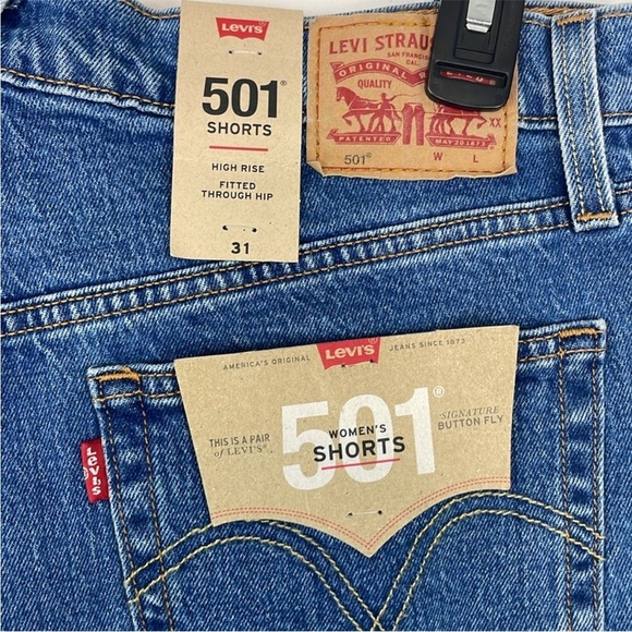 Levi's Women's 501 High Rise Buttonfly Cut Off Jean Shorts. Size 31. NWT - Picture 11 of 14